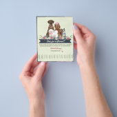 Schattige Bloemen- en Groene Hond Trane Folder (Hand)