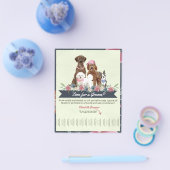 Schattige Bloemen- en Groene Hond Trane Folder (Enkel)