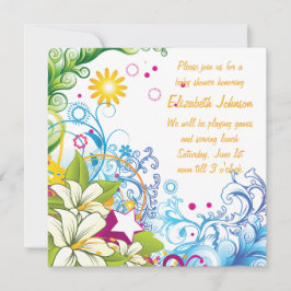 Schattige Bloemen en Sterren Genderneutraal Baby s Kaart