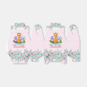 Schattige Bloemen Hippo safari oerwoud Dieren Verj Bedankdoosjes (Uitgevouwen)