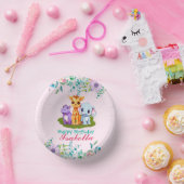 Schattige Bloemen Hippo safari oerwoud Dieren Verj Papieren Kommen (Feest)