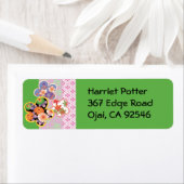 Schattige Bloemen in Bloemen Japans Fine Art Etiket (Insitu)