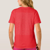 Schattige Bloemen Kerstfeest Rood T-shirt (Achterkant)