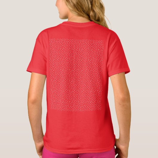 Schattige Bloemen Kerstfeest Rood T-shirt (Achterkant)