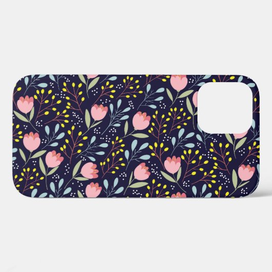 Schattige Bloemen: Kleurrijk Bloemenpatroon. Case-Mate iPhone Case (Achterkant (horizontaal))