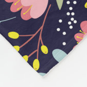 Schattige Bloemen: Kleurrijk Bloemenpatroon. Fleece Deken (Hoek)