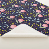 Schattige Bloemen: Kleurrijk Bloemenpatroon. Sherpa Deken (3/4)