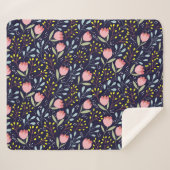 Schattige Bloemen: Kleurrijk Bloemenpatroon. Sherpa Deken (Voorkant (horizontaal))