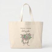 Schattige Bloemen Plant Boho Gardener gepersonalis Grote Tote Bag (Voorkant)