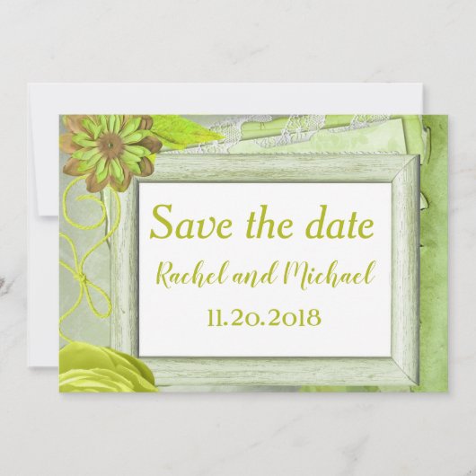 Schattige Bloemen Save the Date (Voorkant)