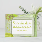 Schattige Bloemen Save the Date (Staand voorkant)