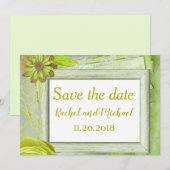 Schattige Bloemen Save the Date (Voorkant / Achterkant)