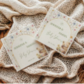 Schattige Bloemen Teddy Bear Baby shower Party Servet