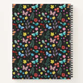 Schattige Bloemen Vlinders Vogels Kleurrijke Bloem Notitieboek (Achterkant)
