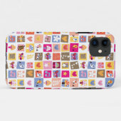 schattige bloemen, vogels, harten vierkanten patro Case-Mate iPhone case (Achterkant (horizontaal))