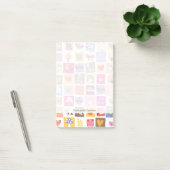 schattige bloemen, vogels, harten vierkanten patro post-it® notes (Kantoor)