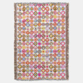 schattige bloemen, vogels, hartenpatroon deken (Voorkant Verticaal)