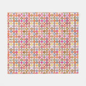 schattige bloemen, vogels, hartenpatroon fleece deken (Voorkant (Horizontaal))