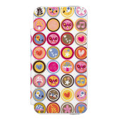 schattige bloemen, vogels, hartenpatroon incipio iPhone portemonnee hoesje (Voorkant Agenda)