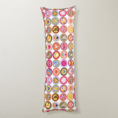 schattige bloemen, vogels, hartenpatroon lichaamskussen (Achterkant (Verticaal))