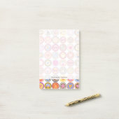 schattige bloemen, vogels, hartenpatroon post-it® notes (Op bureau)