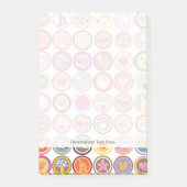 schattige bloemen, vogels, hartenpatroon post-it® notes (Voorkant)