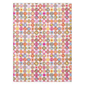 schattige bloemen, vogels, hartenpatroon tafelkleed (Voorkant)