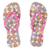 schattige bloemen, vogels, hartenpatroon teenslippers (Voetbed)