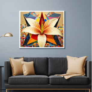 Schattige bloemenboeket Lily afdrukbaar Poster