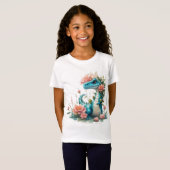 Schattige bloemendinosaurus t-shirt (Voorkant volledig)