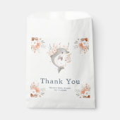 Schattige bloemendolfijn baby shower bedankzakje (Voorkant)