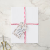 Schattige bloemendolfijn baby shower cadeaulabel (Met Touw)