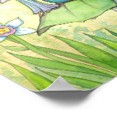 Schattige Bloemenfee Fantasie Kunst Poster (Hoek)