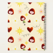 Schattige bloemengirl planner (Achterkant)