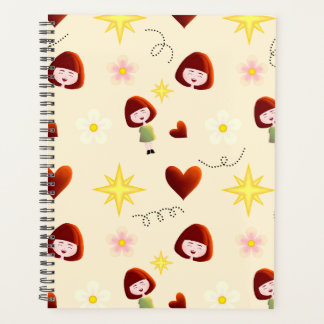 Schattige bloemengirl planner