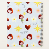 Schattige bloemengirlplanner planner (Achterkant)