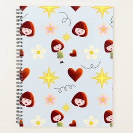 Schattige bloemengirlplanner planner