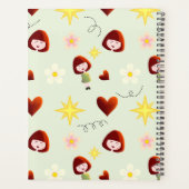 Schattige bloemengirls planner (Achterkant)