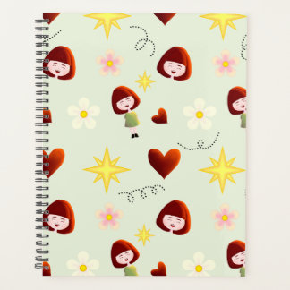 Schattige bloemengirls planner
