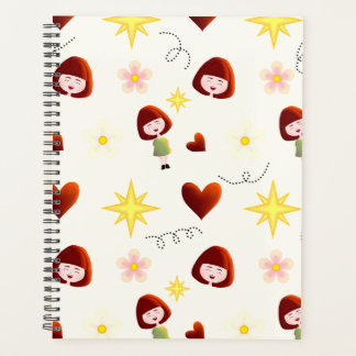 Schattige bloemengirls planner