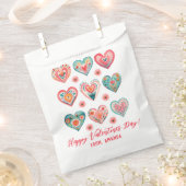 Schattige bloemenhartpatroon bedankzakje (Geknipt)