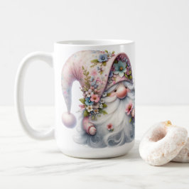 Schattige bloemenkabouter koffiemok