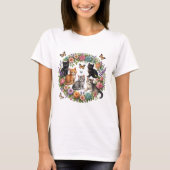 "Schattige Bloemenkat T-shirt (Voorkant)