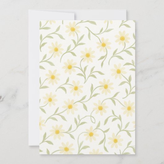 Schattige Bloemenmeisje voorstel Waterverf Daisy Kaart (Achterkant)