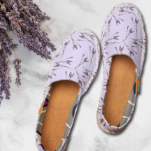 Schattige Bloemenpatroon Lavendel Vrouwen Espadril