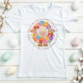 Schattige Bloemenschaap; de Here is mijn herder Pa T-shirt