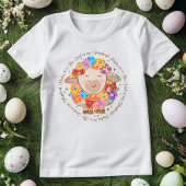 Schattige Bloemenschaap; de Here is mijn herder Pa T-shirt