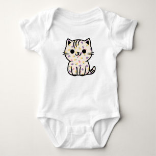 Schattige bloemig kat romper