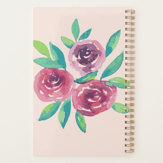 Schattige bloemig notitieboek (Achterkant)