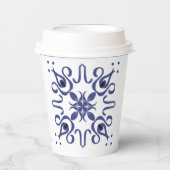 Schattige bloemig patroonontwerp voor papieren bek papieren bekers (Voorkant)